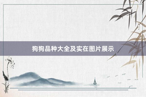 狗狗品种大全及实在图片展示